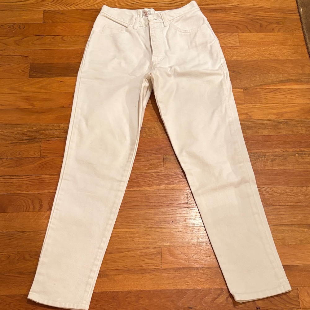 The London Jeans Moda International High Rise White Jeans Vintage 90s